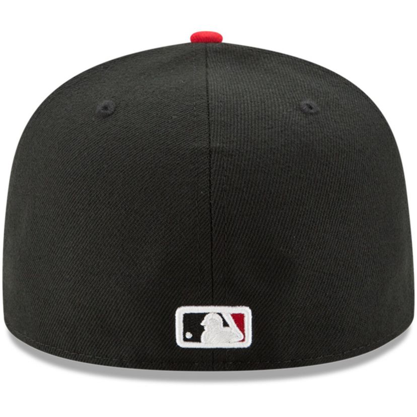 MLB Black/Red Cincinnati Reds Road Authentic Collection On-Field 59FIFTY Fitted Hat