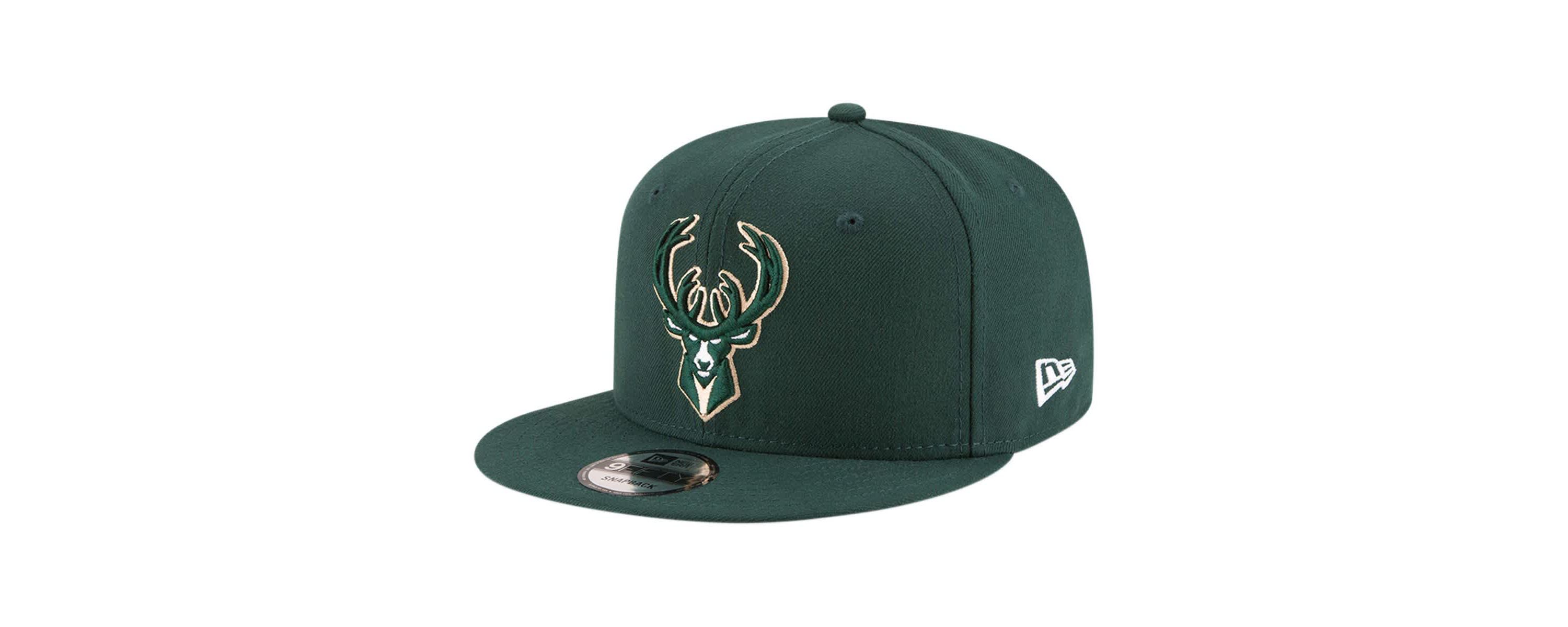 NBA Hunter Milwaukee Bucks Official Team Color 9FIFTY Snapback Hat