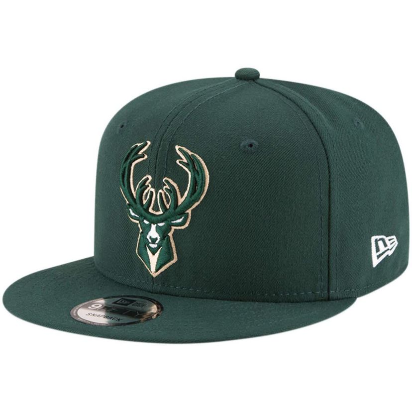 NBA Hunter Milwaukee Bucks Official Team Color 9FIFTY Snapback Hat