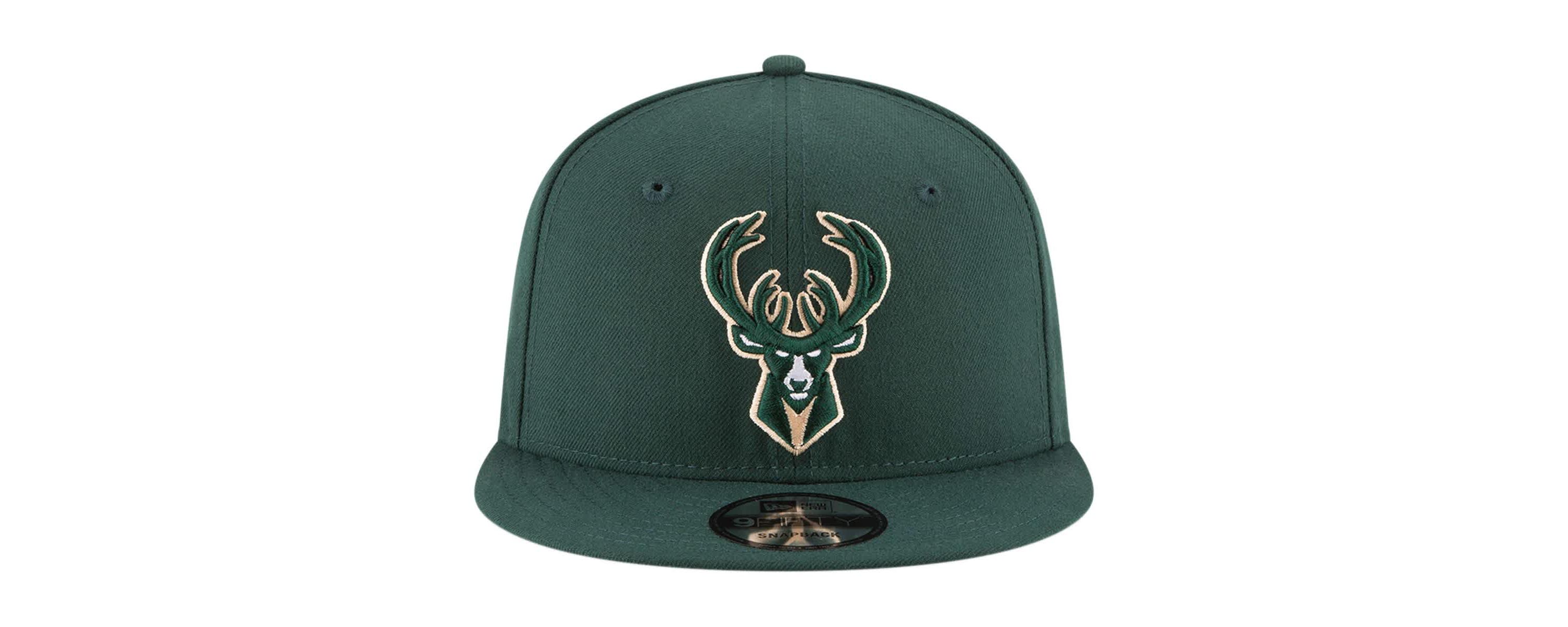 NBA Hunter Milwaukee Bucks Official Team Color 9FIFTY Snapback Hat