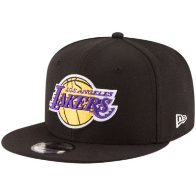 New Era Men's NBA Los Angeles Lakers Official Team Color 9FIFTY Snapback Hat, Black