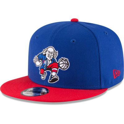 New Era Men's NBA Royal/Red Philadelphia 76ers 2-Tone 9FIFTY Adjustable Snapback Hat