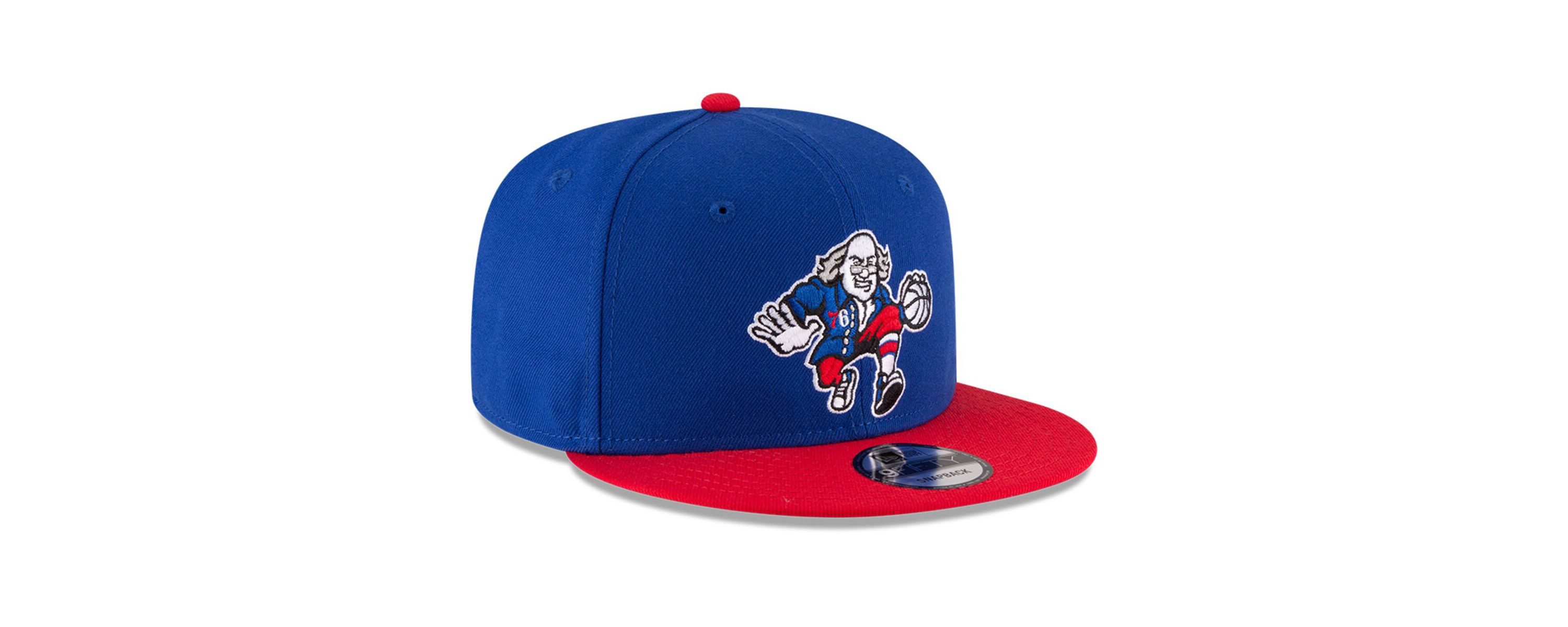 NBA Royal/Red Philadelphia 76ers 2-Tone 9FIFTY Adjustable Snapback Hat