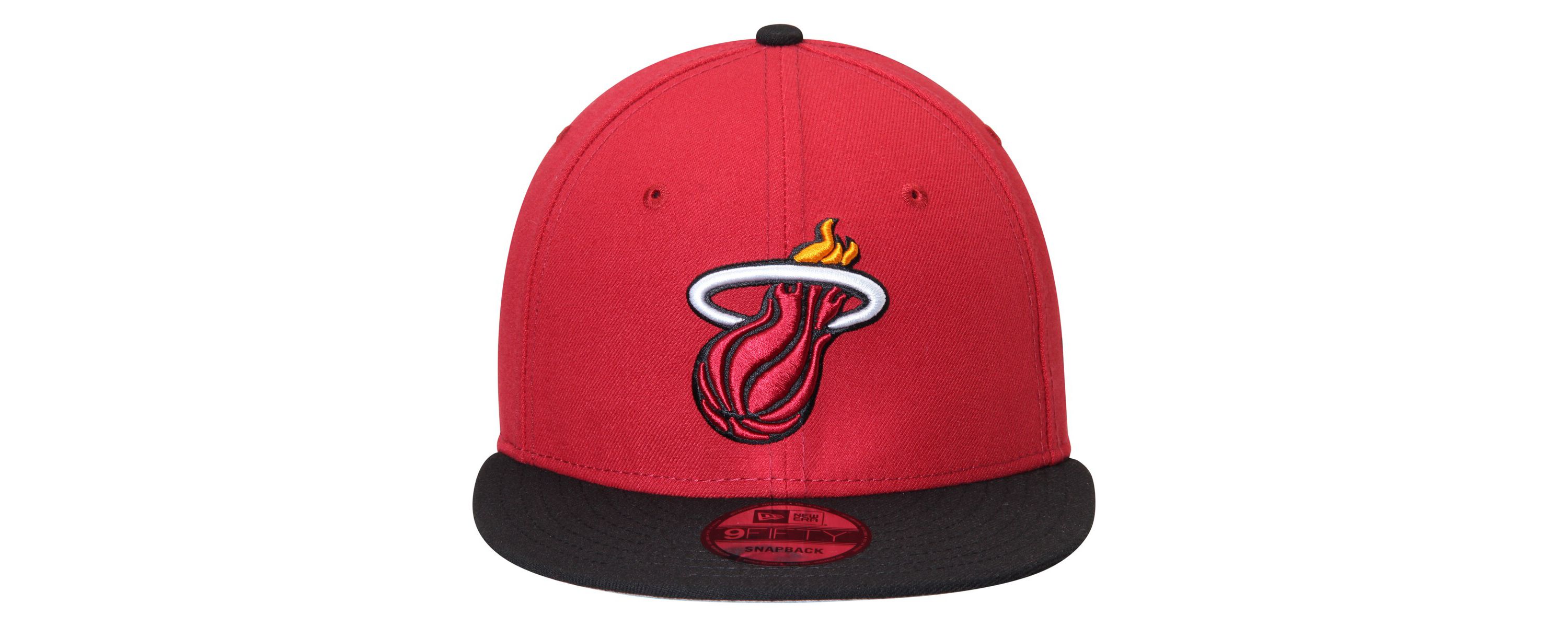 NBA Red/Black Miami Heat 2-Tone 9FIFTY Adjustable Snapback Hat