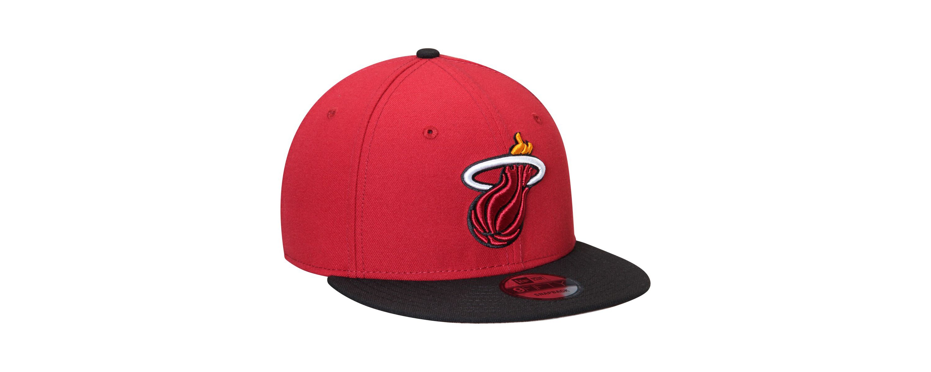 NBA Red/Black Miami Heat 2-Tone 9FIFTY Adjustable Snapback Hat