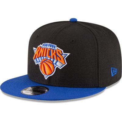 New Era Men's NBA Black/Blue New York Knicks 2-Tone 9FIFTY Adjustable Snapback Hat, Black