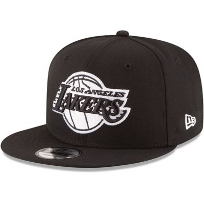 New Era Men's NBA Los Angeles Lakers & Logo 9FIFTY Adjustable Snapback Hat, Black