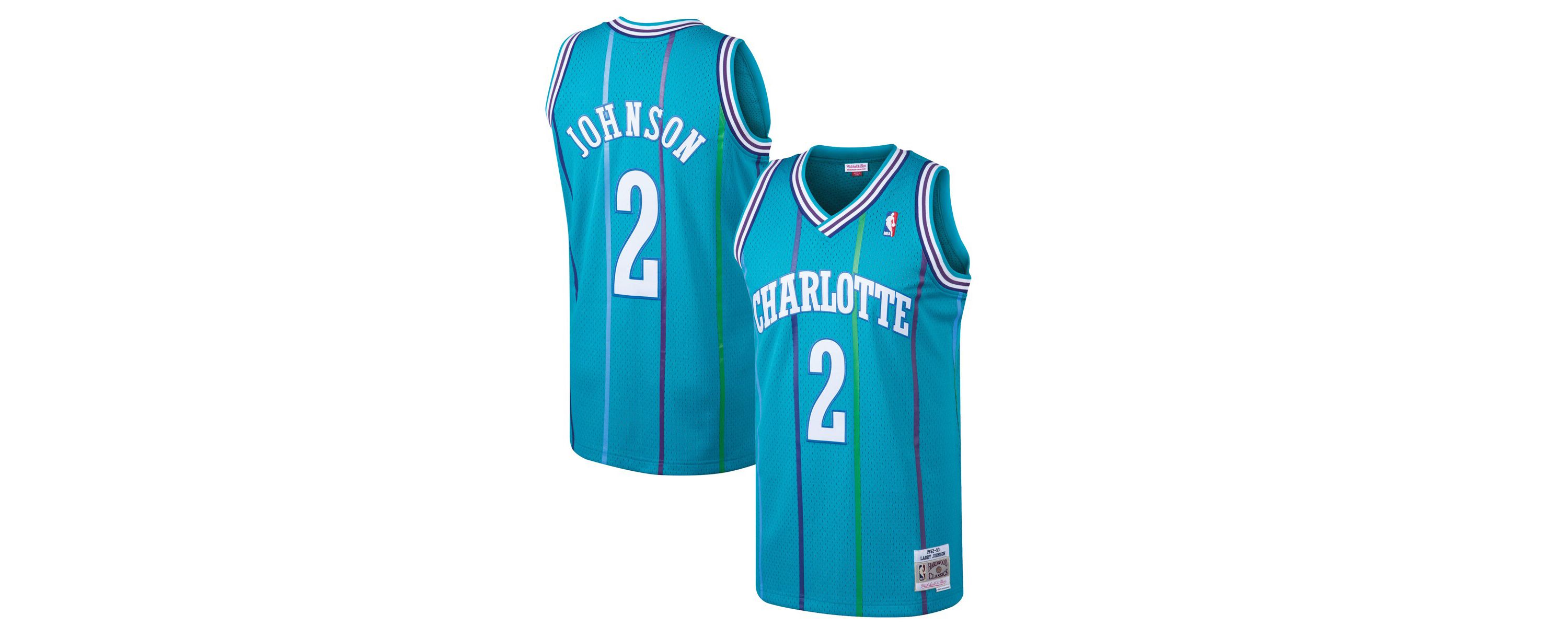 NBA Larry Johnson Charlotte Hornets 1992/93 Hardwood Classics Swingman Jersey