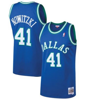 Mitchell & Ness Men's NBA Dirk Nowitzki Dallas Mavericks 1998/99 Hardwood Classics Swingman Jersey, Blue, XL