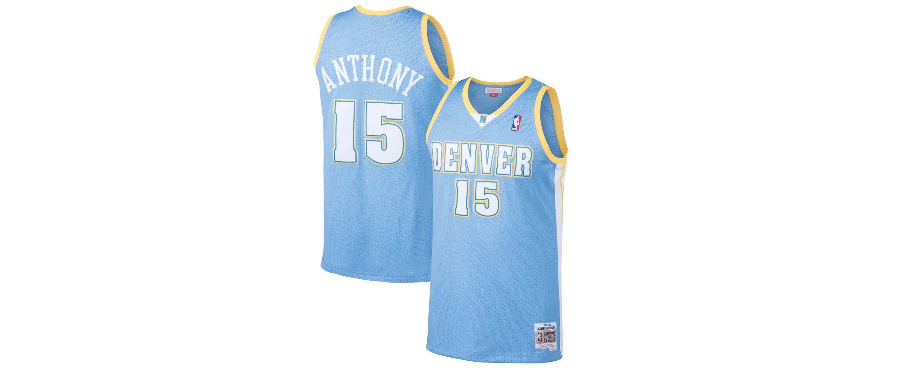 NBA Carmelo Anthony Light Denver Nuggets Hardwood Classics Swingman Jersey