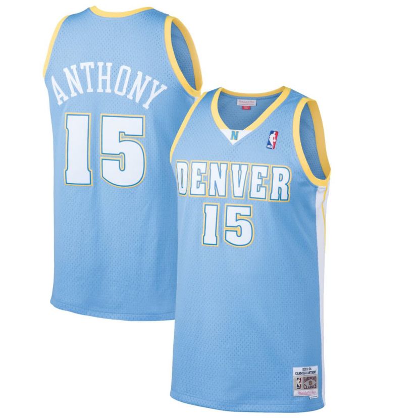 NBA Carmelo Anthony Light Denver Nuggets Hardwood Classics Swingman Jersey