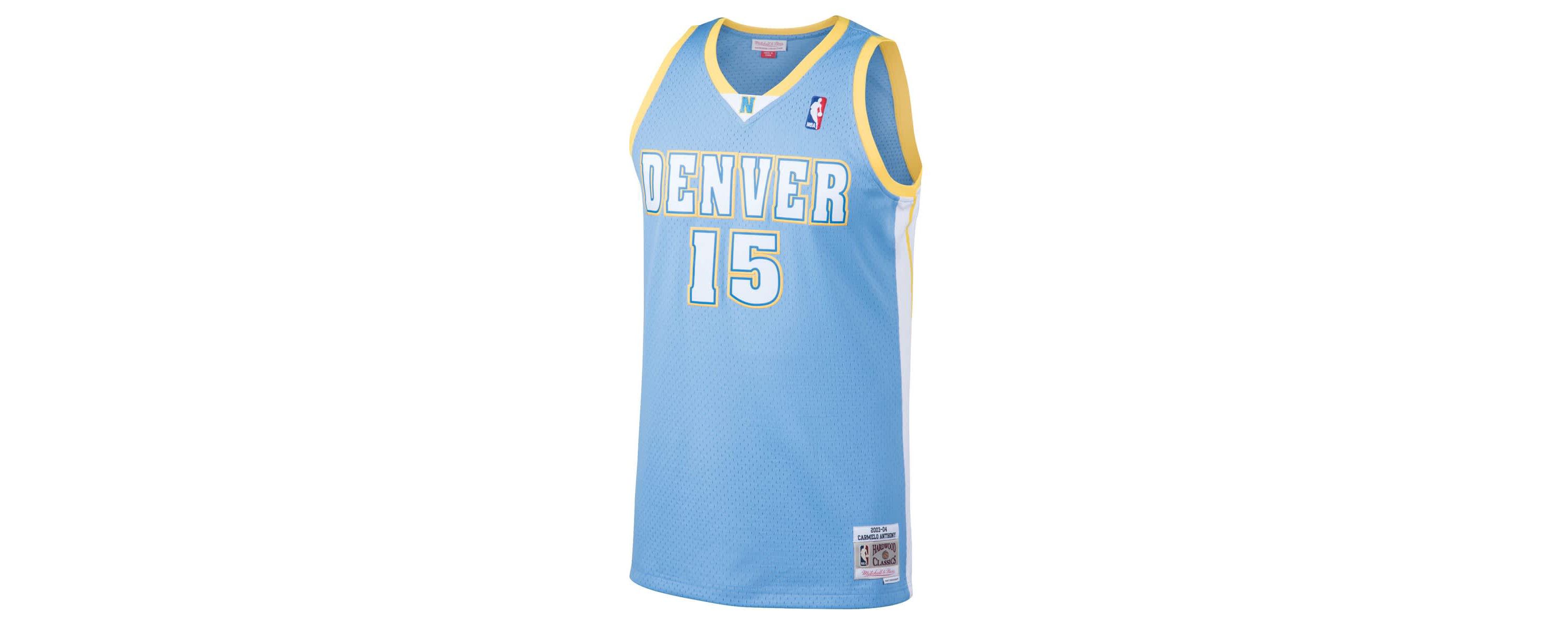 NBA Carmelo Anthony Light Denver Nuggets Hardwood Classics Swingman Jersey