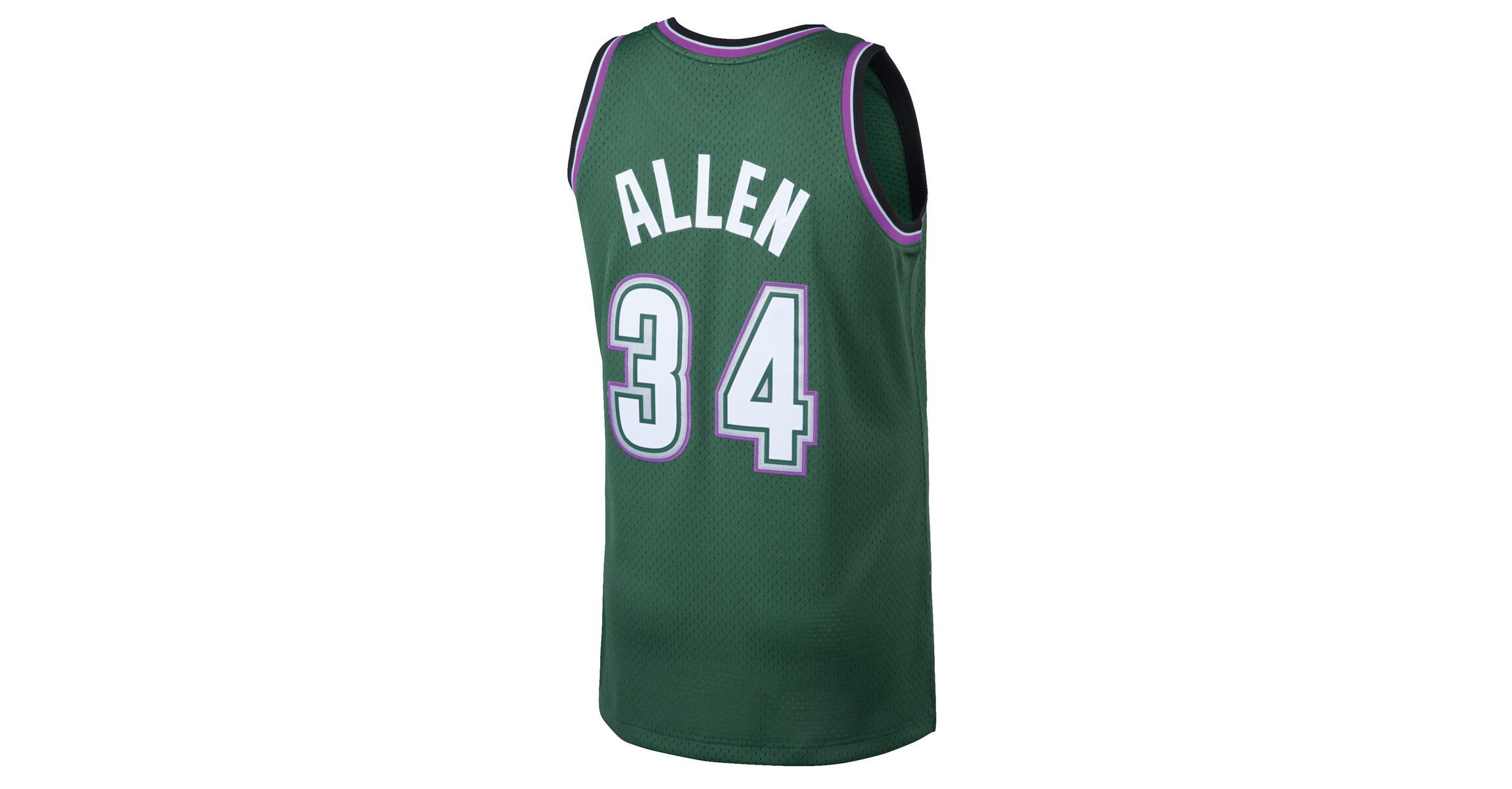 NBA Ray Allen Kelly Milwaukee Bucks 1996/97 Hardwood Classics Swingman Jersey