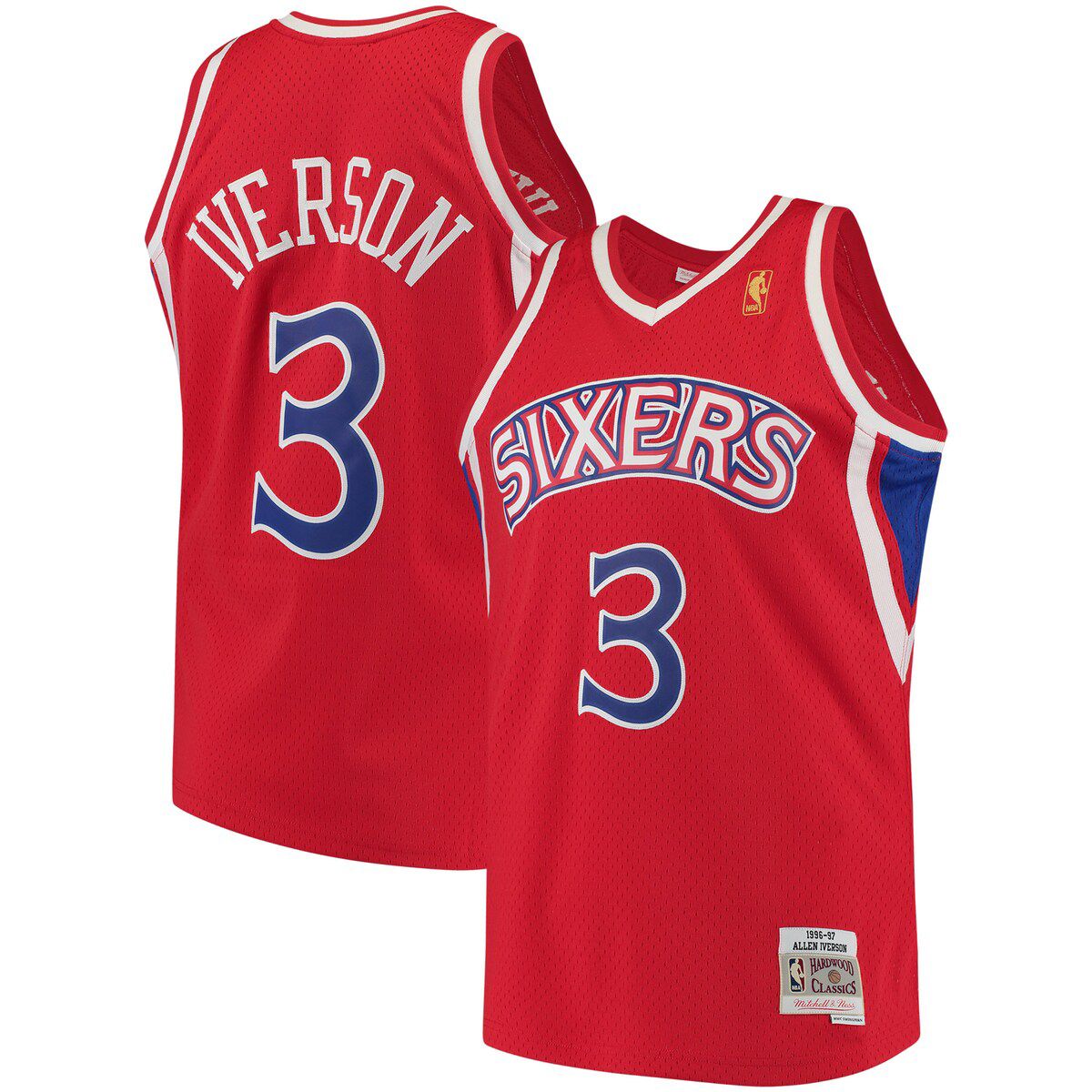 NBA Allen Iverson Philadelphia 76ers 1996/97 Hardwood Classics Swingman Jersey