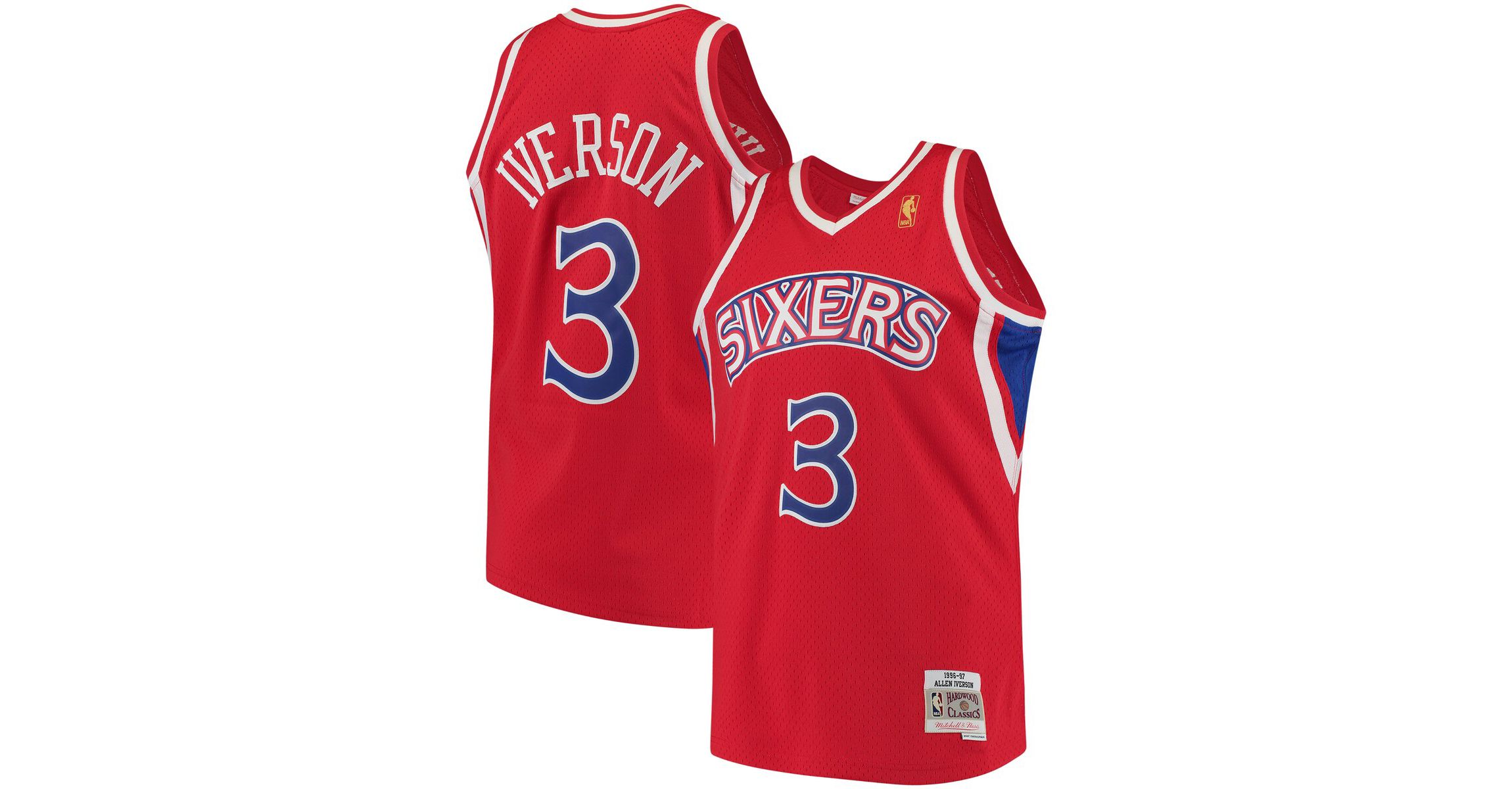 NBA Allen Iverson Philadelphia 76ers 1996/97 Hardwood Classics Swingman Jersey