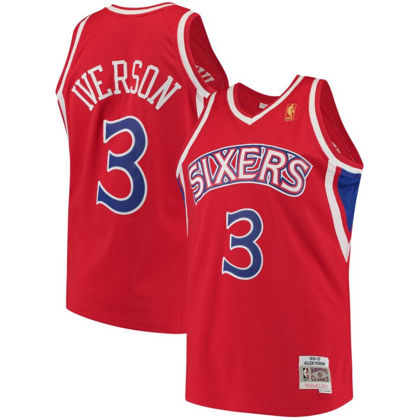 NBA Allen Iverson Philadelphia 76ers 1996/97 Hardwood Classics Swingman Jersey