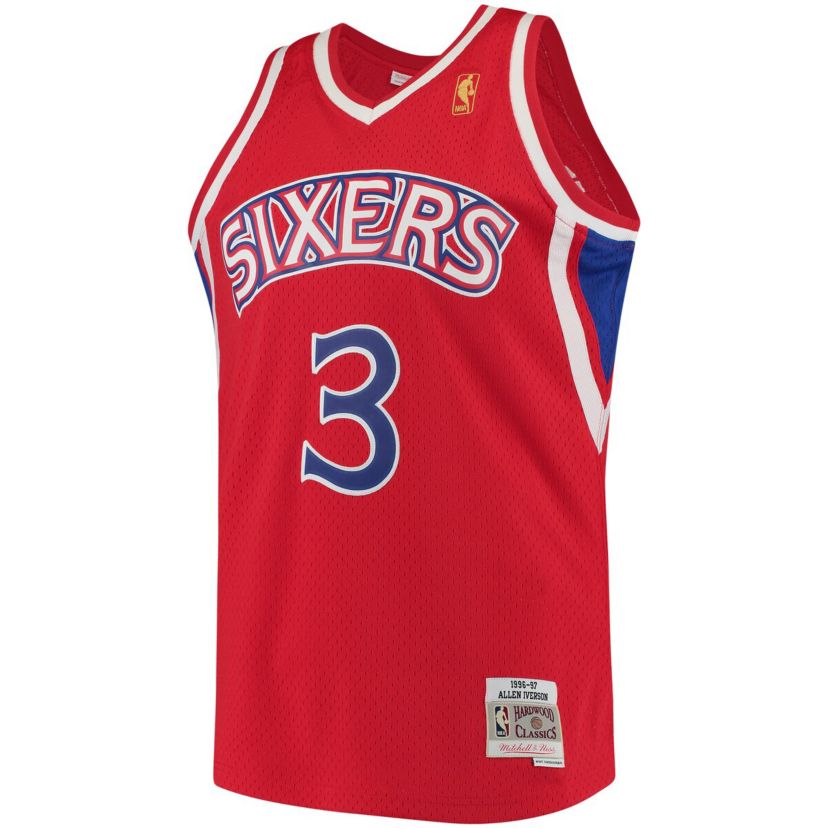 NBA Allen Iverson Philadelphia 76ers 1996/97 Hardwood Classics Swingman Jersey