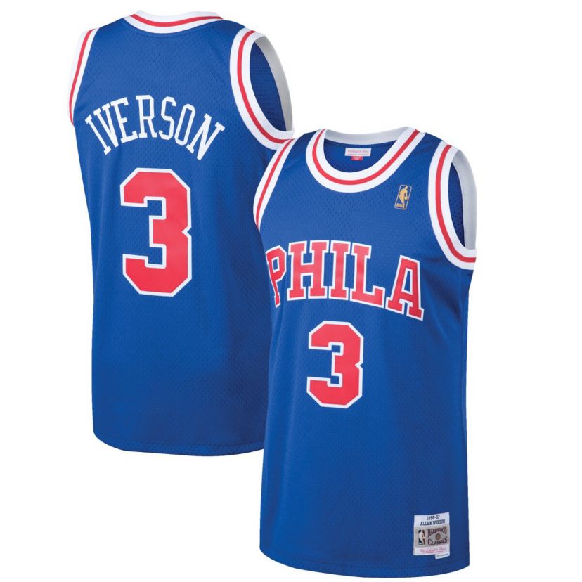 NBA Allen Iverson Philadelphia 76ers 1996/97 Hardwood Classics Swingman Jersey