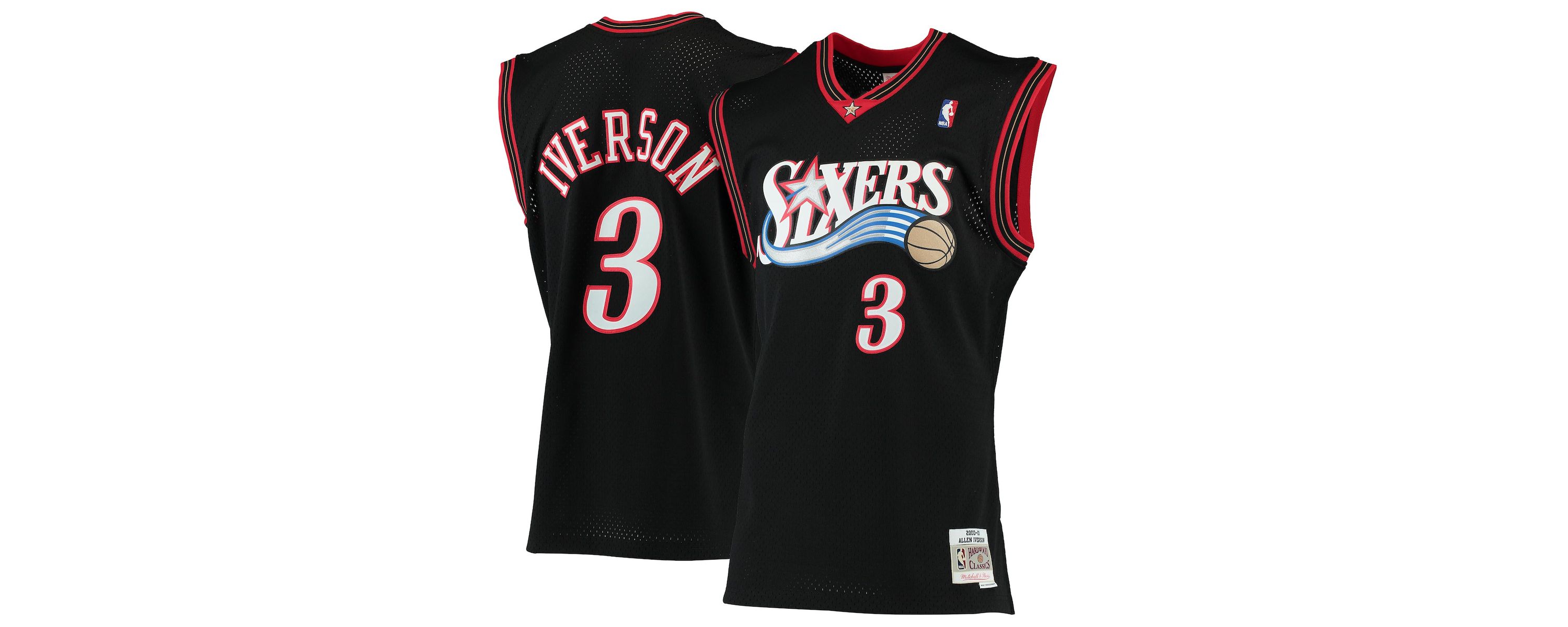 NBA Allen Iverson Philadelphia 76ers 2000/01 Hardwood Classics Swingman Jersey