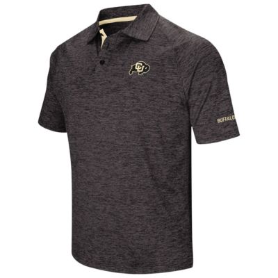 Colosseum Men's NCAA Colorado Buffaloes Down Swing Polo, Black, 3XL