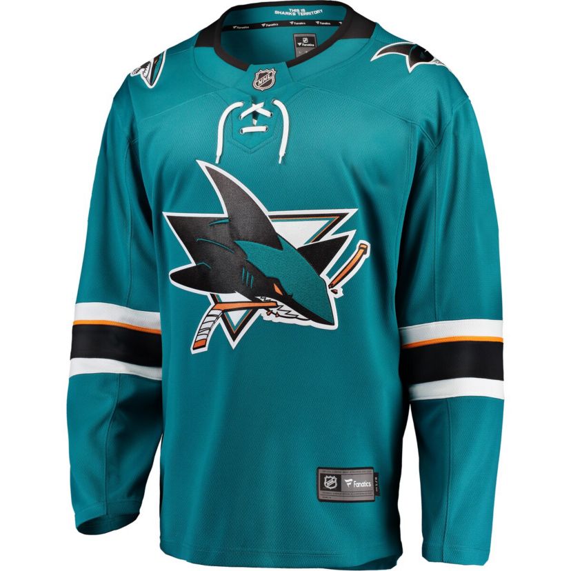 NHL Fanatics San Jose Sharks Breakaway Home Jersey