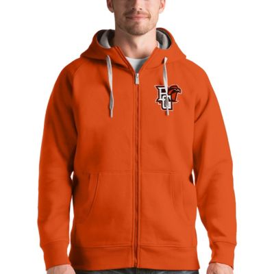 Antigua Men's Bowling Green Falcons NCAA Bowling St. Falcons Victory Full-Zip Hoodie, Orange, 2XL