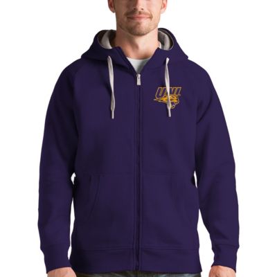 Antigua Men's NCAA Northern Iowa Panthers Victory Full-Zip Hoodie, Purple, 2XL