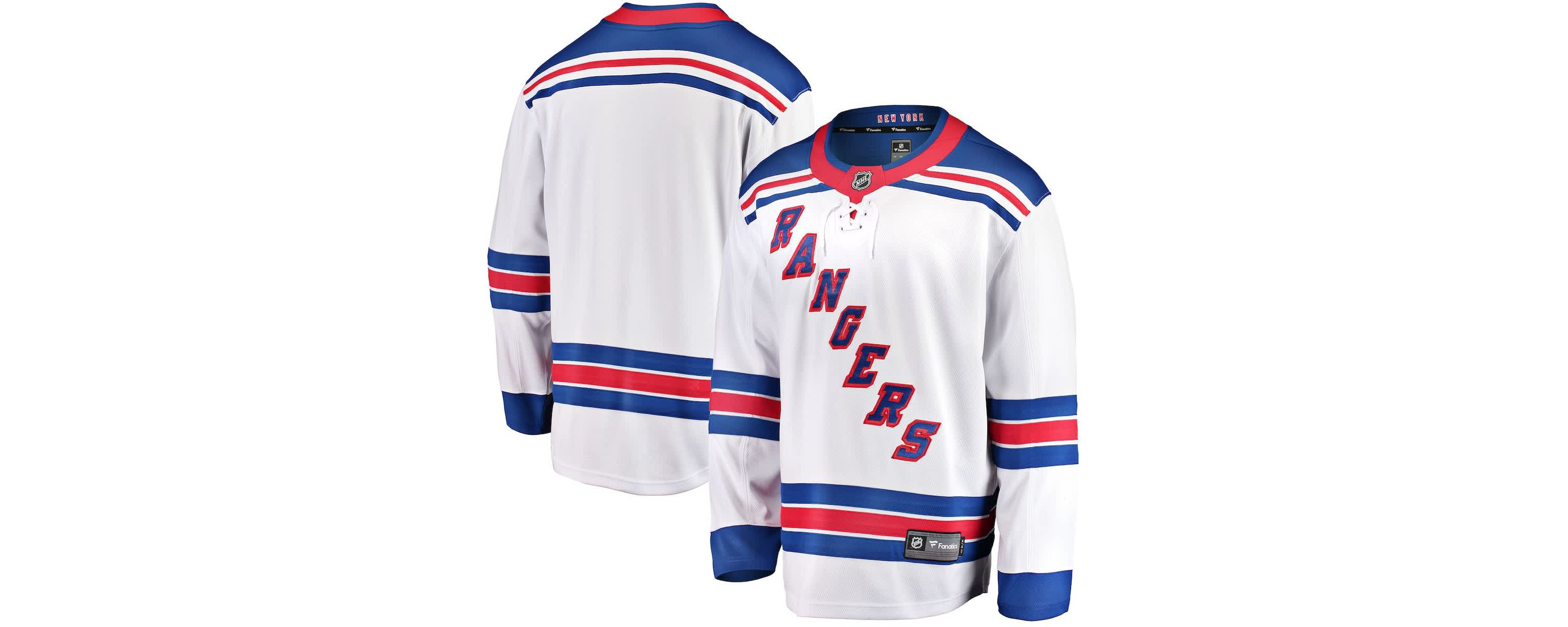 NHL Fanatics New York Rangers Breakaway Away Jersey