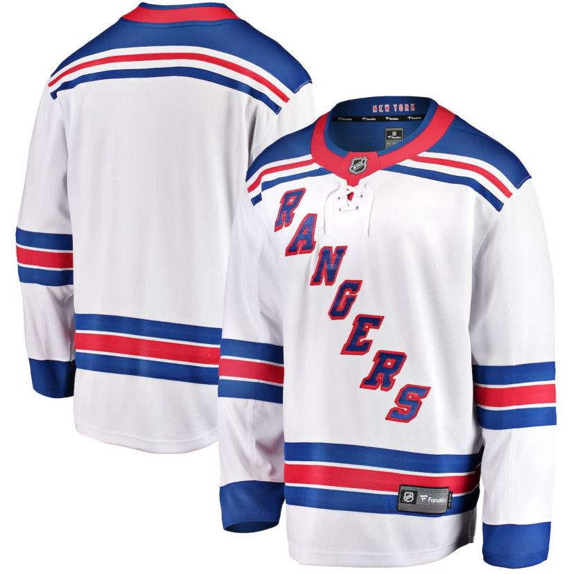 NHL Fanatics New York Rangers Breakaway Away Jersey