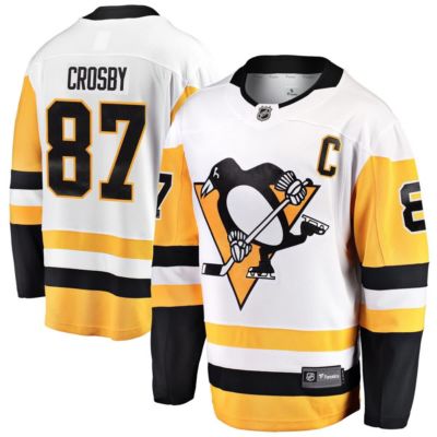 Men's NHL Fanatics Sidney Crosby Pittsburgh Penguins Breakaway Jersey, White, Small