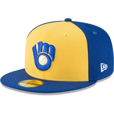New Era Men's MLB Milwaukee Brewers Cooperstown Collection Wool 59FIFTY Fitted Hat