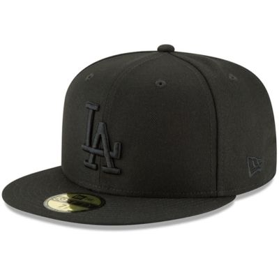 New Era Men's MLB Los Angeles Dodgers Primary Logo Basic 59FIFTY Fitted Hat, Black, 8