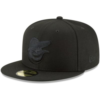 New Era Men's MLB Baltimore Orioles Primary Logo Basic 59FIFTY Fitted Hat, Black, 7 3/4