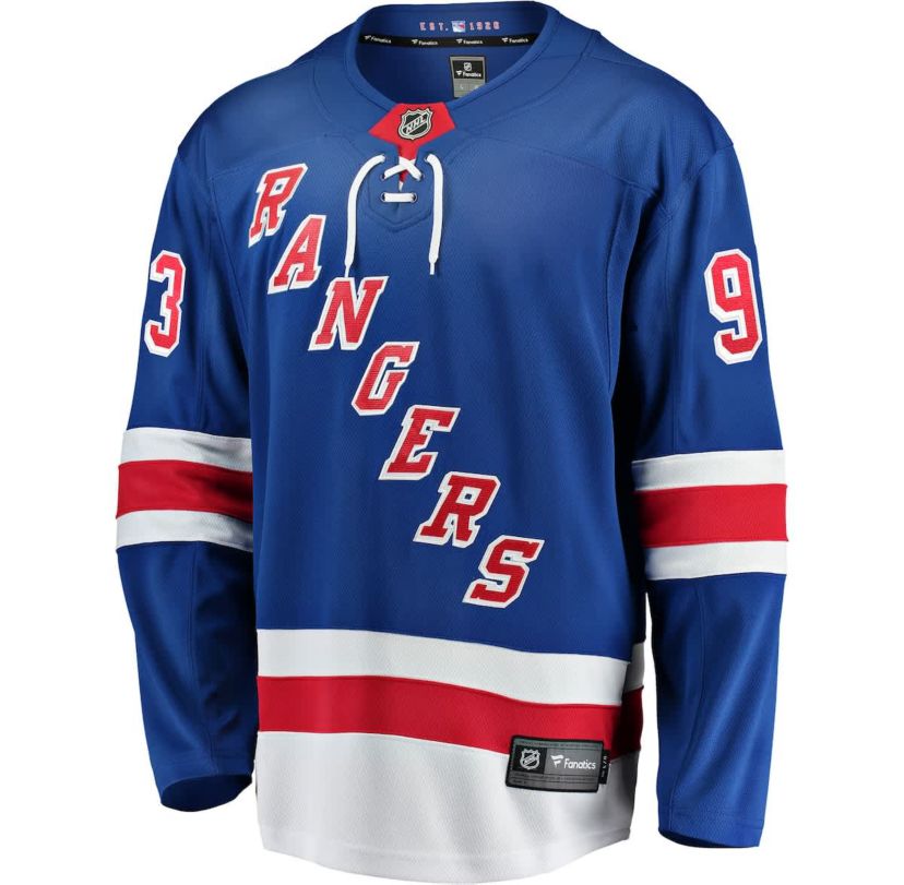 NHL Fanatics Mika Zibanejad New York Rangers Home Breakaway Player Jersey