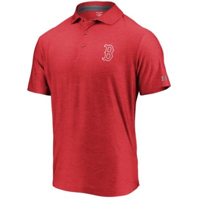 Men's Boston Red Sox MLB Under Armour Boston Sox Playoff Outline Left Chest Performance Polo, 5XL -  0026729759753