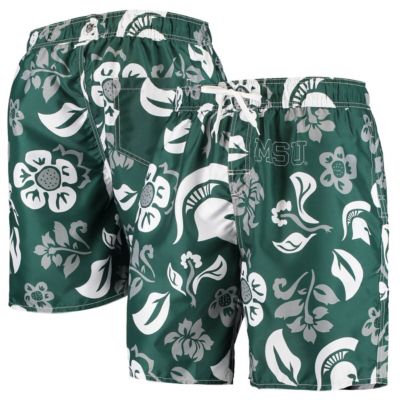 NCAA Michigan State Spartans Floral Volley Swim Trunks