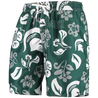 NCAA Michigan State Spartans Floral Volley Swim Trunks