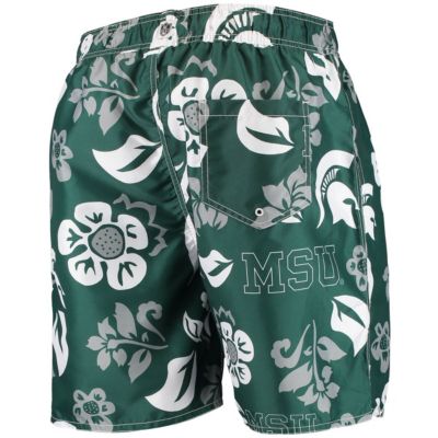 NCAA Michigan State Spartans Floral Volley Swim Trunks