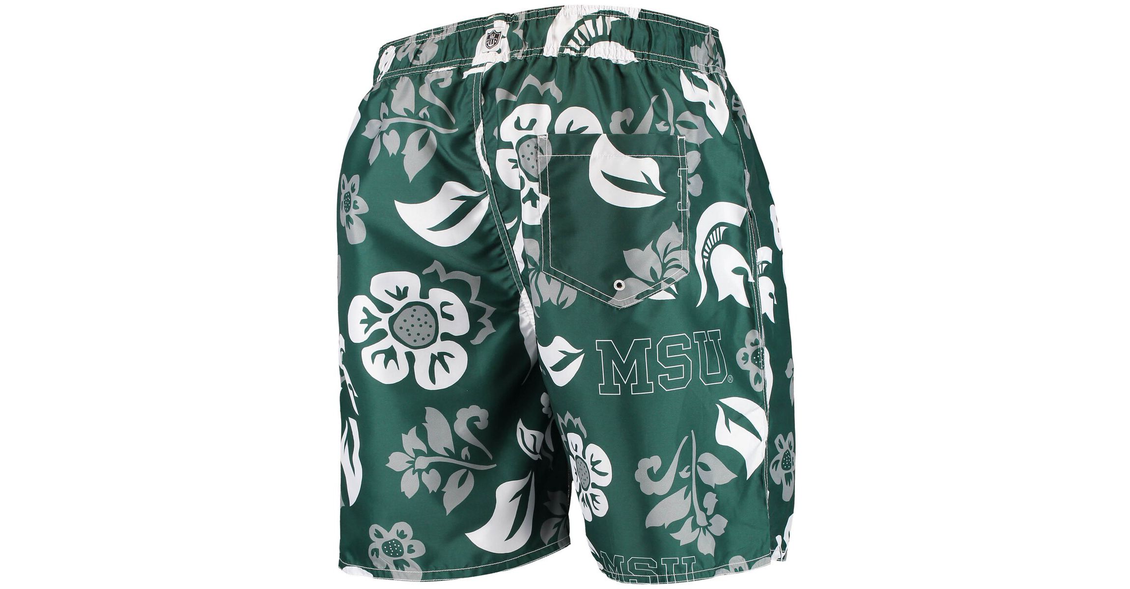 NCAA Michigan State Spartans Floral Volley Swim Trunks