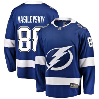 Men's NHL Fanatics Andrei Vasilevskiy Tampa Bay Lightning Home Breakaway Player Jersey, Blue, 5XL