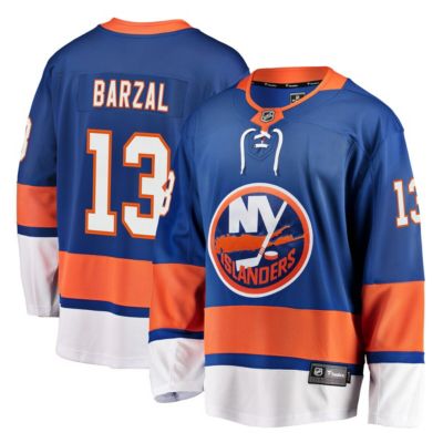 Men's NHL Fanatics Mathew Barzal New York Islanders Breakaway Player Jersey, 5XL