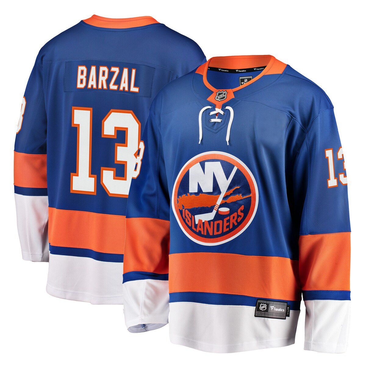 NHL Fanatics Mathew Barzal New York Islanders Breakaway Player Jersey