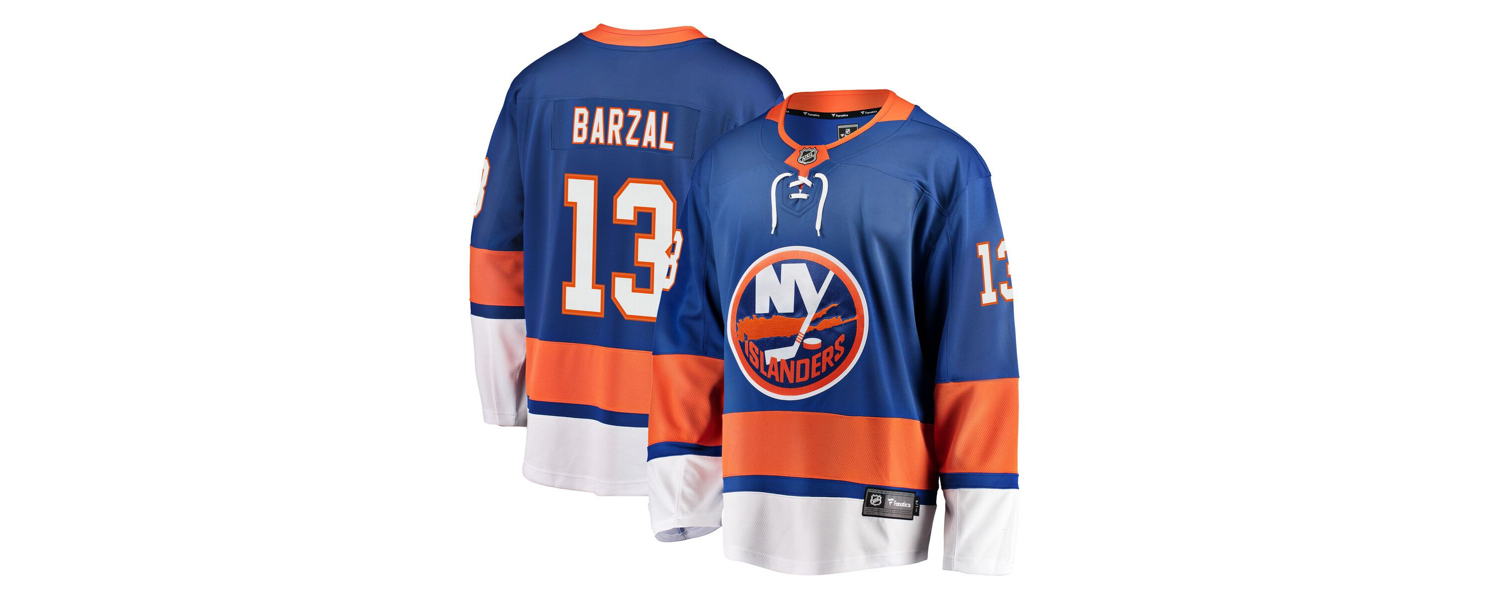 NHL Fanatics Mathew Barzal New York Islanders Breakaway Player Jersey