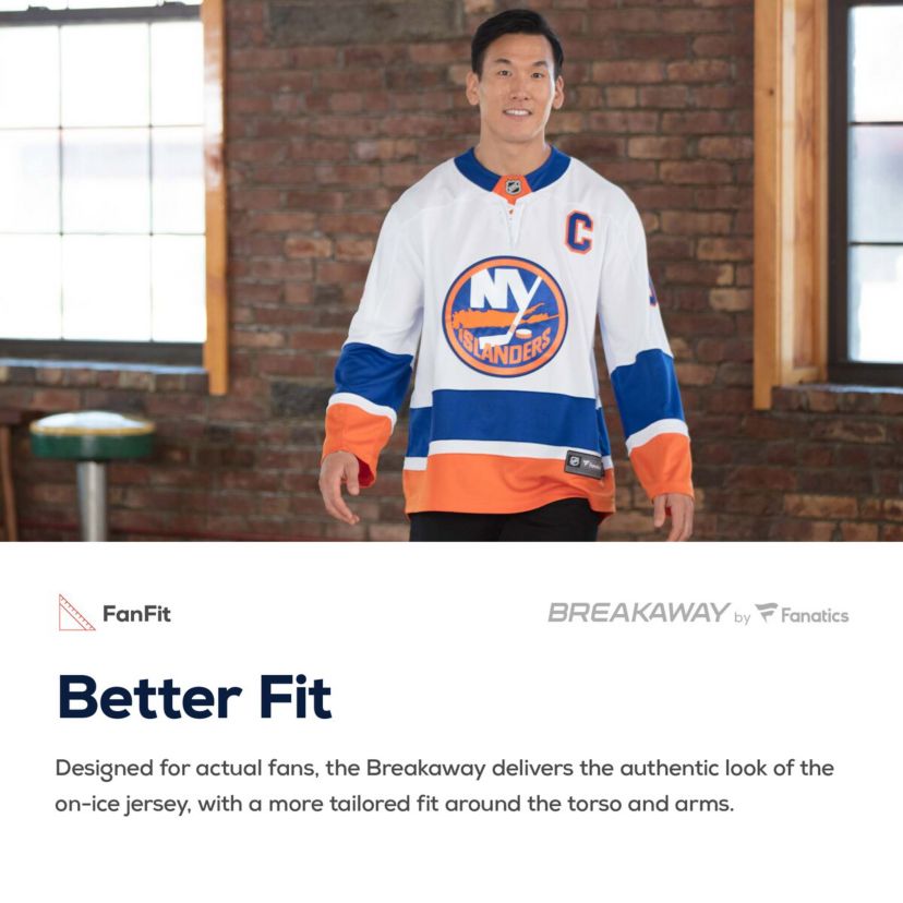 NHL Fanatics Mathew Barzal New York Islanders Breakaway Player Jersey