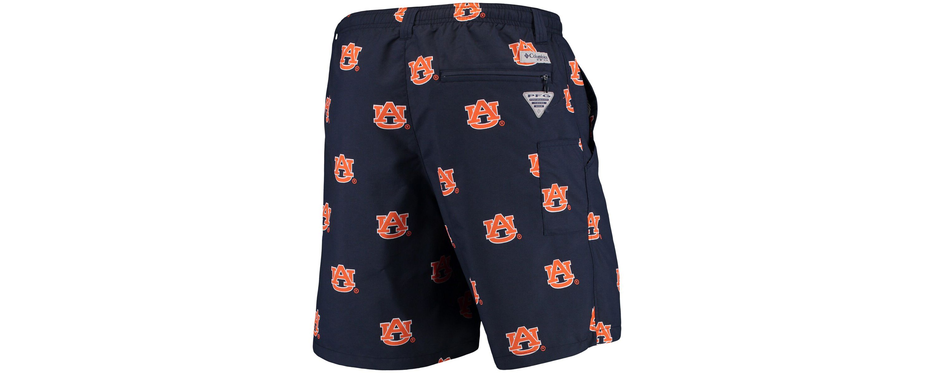 NCAA PFG Auburn Tigers Backcast II 8" Omni-Shade Hybrid Shorts