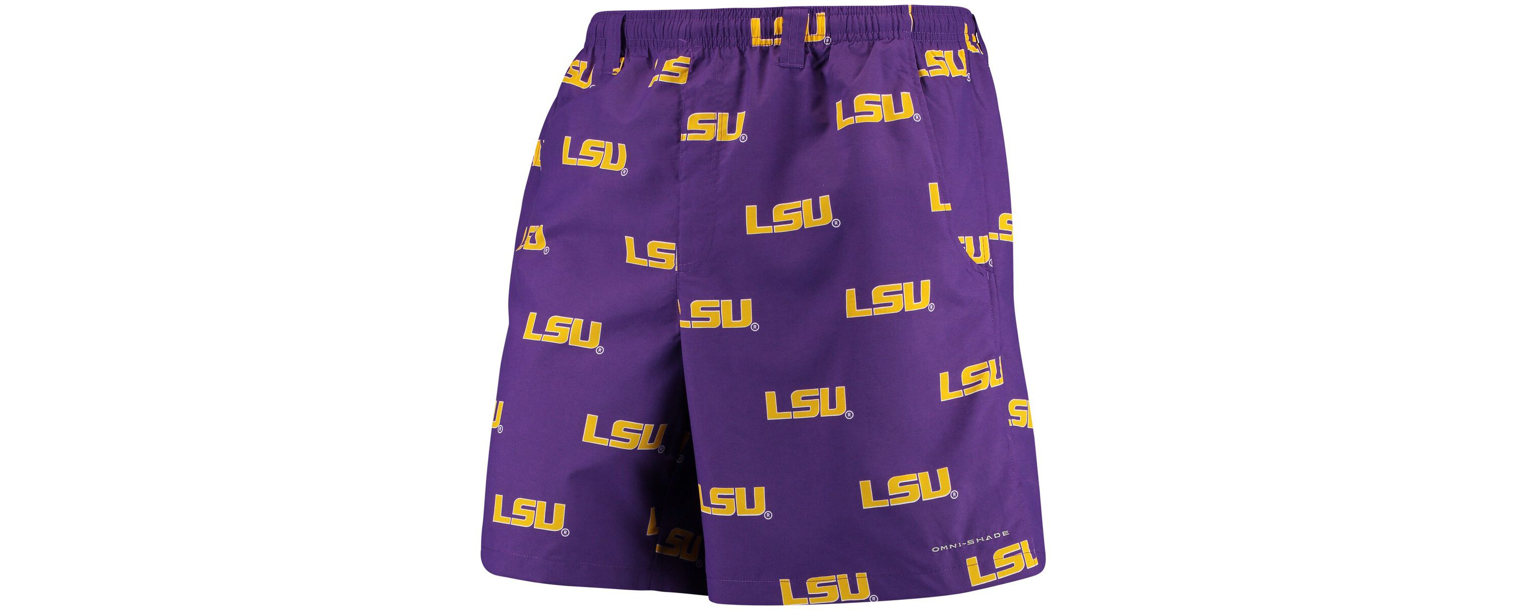 NCAA PFG LSU Tigers Backcast II 8" Omni-Shade Hybrid Shorts