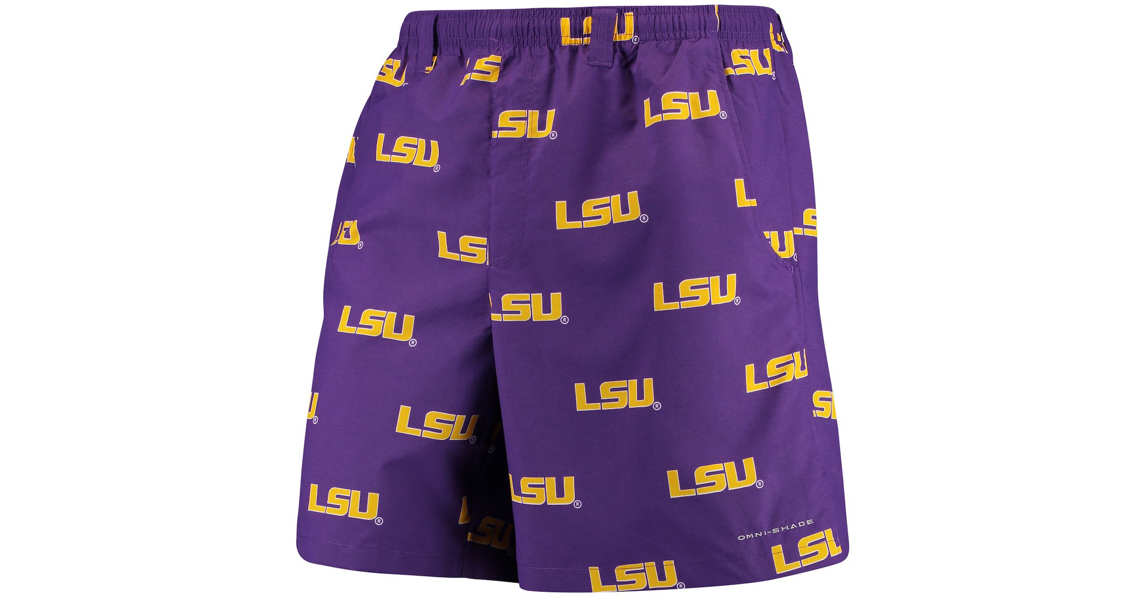 NCAA PFG LSU Tigers Backcast II 8" Omni-Shade Hybrid Shorts