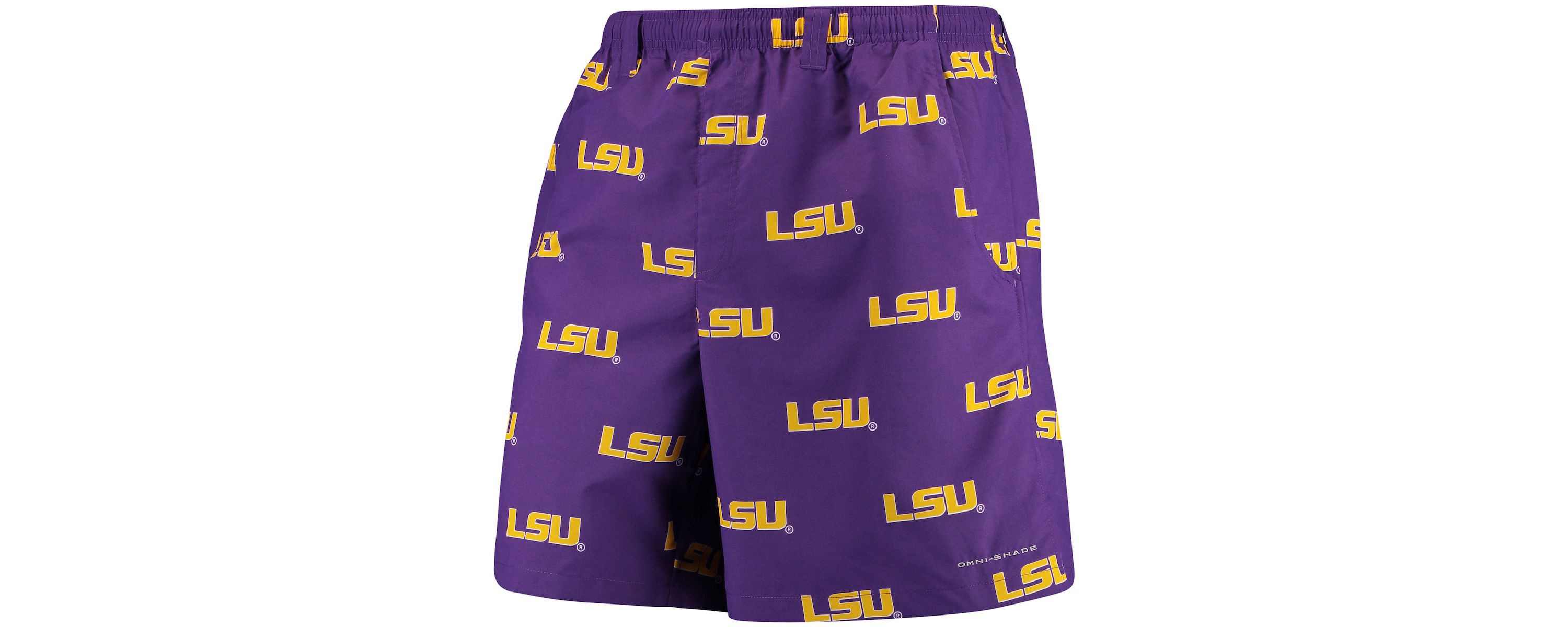 NCAA PFG LSU Tigers Backcast II 8" Omni-Shade Hybrid Shorts