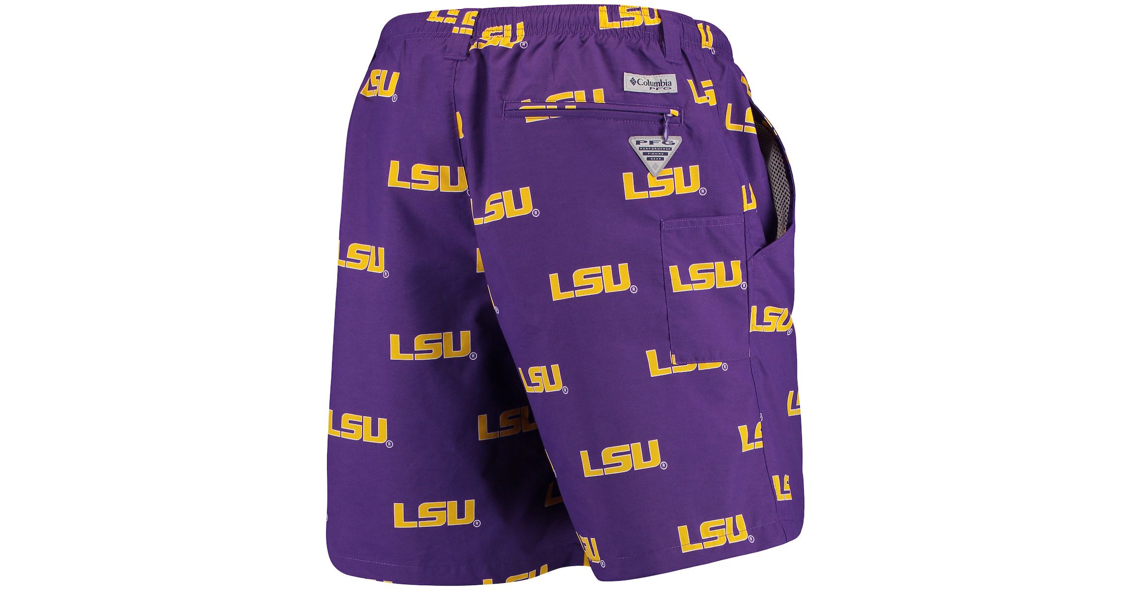 NCAA PFG LSU Tigers Backcast II 8" Omni-Shade Hybrid Shorts