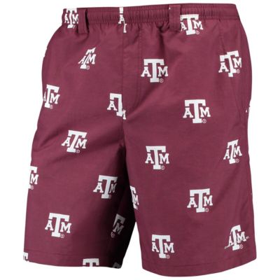 Columbia Men's NCAA PFG Texas A&M Aggies Backcast II 8"" Omni-Shade Hybrid Shorts, Small -  0190893389099